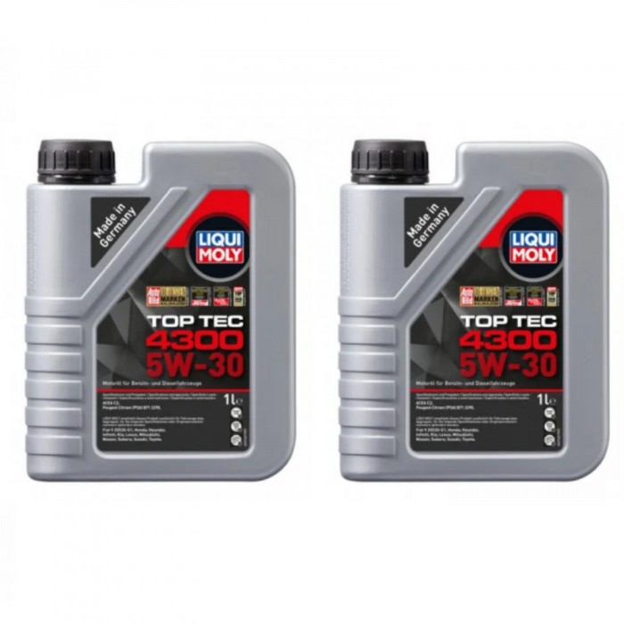 Pachet 2 litri Ulei Motor Sintetic Liqui Moly Top Tec 4300 5W30