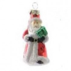 Decoratiune pentru brad - Figure Gass - Santa With Bell - Santa Cu Clopotel | Kaemingk