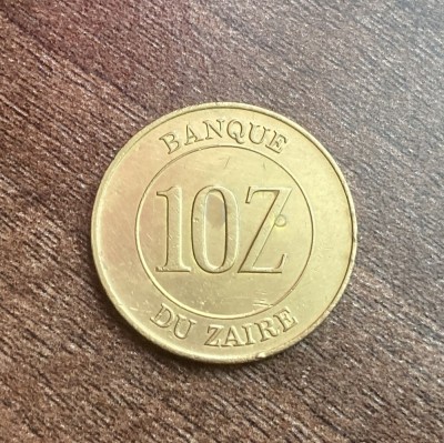 C50 - Moneda foarte veche - 10 zaires - Zair - 1988 foto