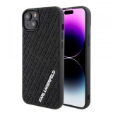Husa pentru Apple iPhone 15 Plus, Karl Lagerfeld, 3D Rubber Multi Logo, Neagra