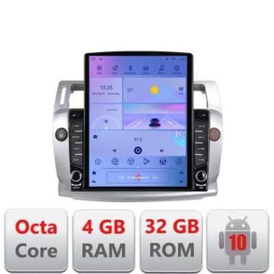 Navigatie Citroen C4 G-088 ecran tip TESLA 9.7&amp;quot; cu Android Radio Bluetooth Internet GPS WIFI 4+32GB DSP 4G Octa Core CarStore Technology foto