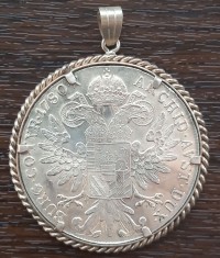 (17) PANDATIV ARGINT DIN MONEDA AUSTRIA - 1 THALER 1780 SF, MARIA THERESIA foto