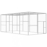 VidaXL Cușcă pentru pisici, 6 x 3 x 2,5 m, oțel galvanizat