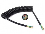 Cablu Electric Spiralat 7 Fire, Extensibil 2m, PS7/6x1+1.5/2m, QLY-S 6x1.00mm2 + 1x1.50mm2