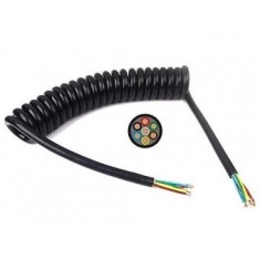Cablu electric spiralat 7 fire, extensibil pana la 2m, PS7/6x1+1.5/2m