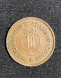 Moneda 10 fils 1960 Iordania foarte rară 60000 exemplare stare XF