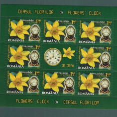 Romania 2013 Ceasul florilor MNH 8 timbre*1,6 lei Calcea Calului LP 1966 c
