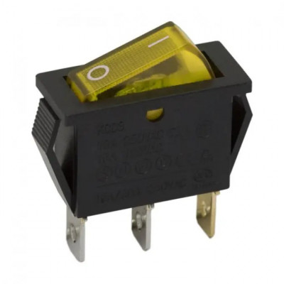Interupator basculant 1 circuit 10A-250V OFF-ON lumini de galben foto