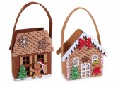 Cumpara ieftin Set 2 gentute Craciun textil multicolor cm 17 x 8 x 18,5 H