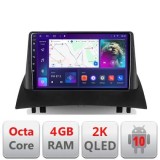 Navigatie Renault Megane 2 C-098 Android Octa Core Ecran 2K QLED GPS 4G 4+32GB 360 KIT-098+EDT-E409-2K CarStore Technology