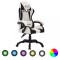vidaXL Scaun de racing cu LED RGB, alb și negru, piele ecologică 288005