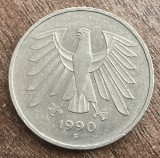 C50 - Moneda foarte veche - Germania - 5 marci - 1990 litera F