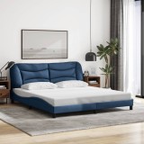 VidaXL Cadru de pat fără saltea, albastru, 180x200 cm, textil
