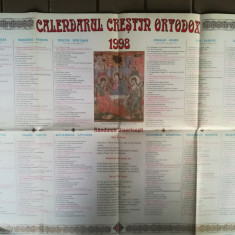 Calendar creștin ortodox 1998
