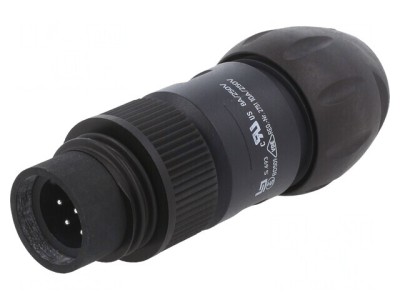 Conector circular 250V 7 pini mufă tată pe cablu foto