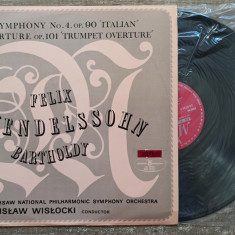 Felix Mendelsohn Bartholdy, Symphony no. 4, Overture// disc vinil