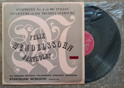 Felix Mendelsohn Bartholdy, Symphony no. 4, Overture// disc vinil foto