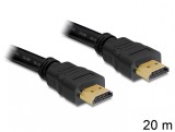 Cablu HDMI 4K High Speed cu Ethernet v1.4 T-T 20m, Delock 83452