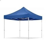 Cort tip pavilion metalic pentru gradina, cadru alb, impermeabil 3&times;3 metri, albastru Z-TOOLS / ZTS8470