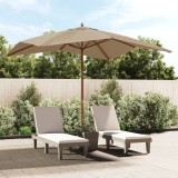 VidaXL Umbrelă de grădină st&acirc;lp din lemn, taupe, 300x300x273 cm
