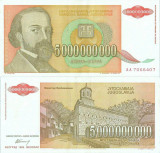 1993 , 5,000,000,000 dinara ( P-135a ) - Iugoslavia