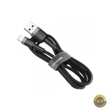 Cablu Date si Incarcare USB-A - Lightning Baseus Cafule 18W 2m Gri CALKLF-CG1