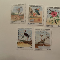 Monaco - Serie timbre pasari, fauna nestampilate MNH