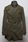 Trench LBM 1911 khaki doua randuri nasturi, L/XL, Microfibra