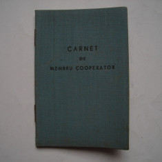 Carnet de membru cooperator, 1962