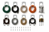 Cumpara ieftin Set 10 suporturi pentru perete, organizare furtunuri, cabluri si unelte, otel galvanizat, 7 x 5,5 x 6,5 cm fiecare, argintiu, accesorii montaj incluse