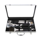 Accesorii pentru gratar Grunman Premium KY6316, otel, maner plastic, 42 cm, set 9 buc