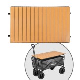 Masa de Picnic Leziter 87x54 cm Otel Efect Lemn Pliabila Camping Plaja Premium