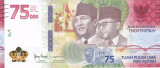 Bancnota Indonezia 75.000 Rupii 2020 - PNew UNC ( comemorativa )