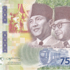 Bancnota Indonezia 75.000 Rupii 2020 - PNew UNC ( comemorativa )