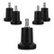 Set 5 Picioare pentru scaun de birou tija 11 mm, Kwmobile, Negru, Nylon, 53197.02