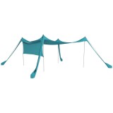 Outsunny P&acirc;nză de protecție solară, rezistentă la apă, ajustabilă, ușoară, pliabilă, suporturi din oțel, 3x3x2m, Albastru cer | Aosom Romania