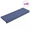 VidaXL Covorașe pentru scări, 30 buc., 65x21x4 cm, margini dreptunghiulare albastre 3365772