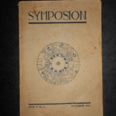 REVISTA SYMPOSION, ANUL 2, NUMARUL 6, DECEMBRIE 1939