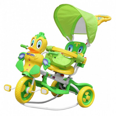Tricicleta pentru copii Ratusca, verde foto