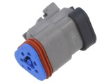 Conector DEUTSCH DT06-3S-P006 mufă mamă 3 pini IP68 cablu gri
