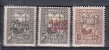 ROMANIA 1918 EMISIUNEA 1916 CU SUPRATIPAR 1918 ROSU SI NEGRU GUMA ORIGINALA SARNIERA