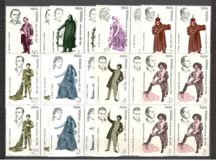 Romania.1983 Mari interpreti ai scenei bloc 4 YR.755