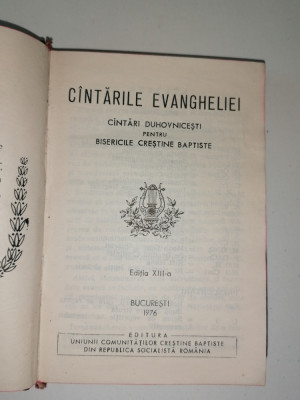 BIBLIE - CANTARILE EVANGHELIEI -1976 foto