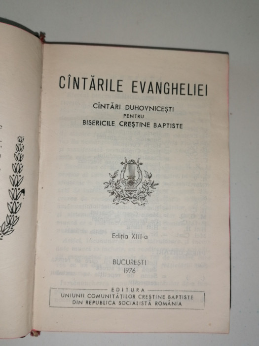 BIBLIE - CANTARILE EVANGHELIEI -1976