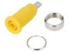 CLIFF Conector Soclu Banana 4mm, 24A, Nichelat, Galben, 1kV DC, Model FCR73575Y