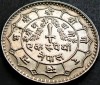 Moneda exotica 1 RUPIE - NEPAL, anul 1974 * cod 4775 = UNC, Asia