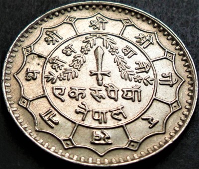 Moneda exotica 1 RUPIE - NEPAL, anul 1974 * cod 4775 = UNC foto