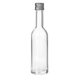 Sticlă Pentru Băuturi Alcoolice, Capac Metalic, Capacitate 0,05L, Transparentă, Oem