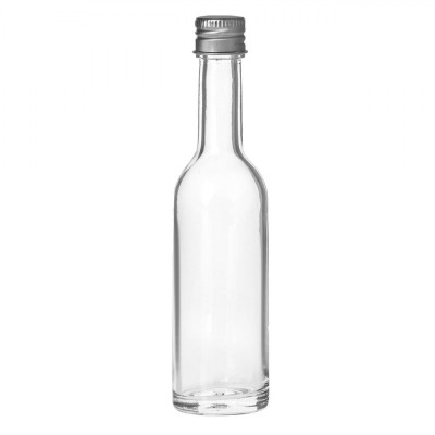 Sticlă Pentru Băuturi Alcoolice, Capac Metalic, Capacitate 0,05L, Transparentă foto