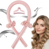 Bigudiu pentru bucle fără căldură, cu agrafă și elastice de păr